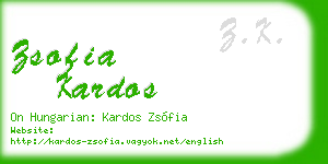 zsofia kardos business card